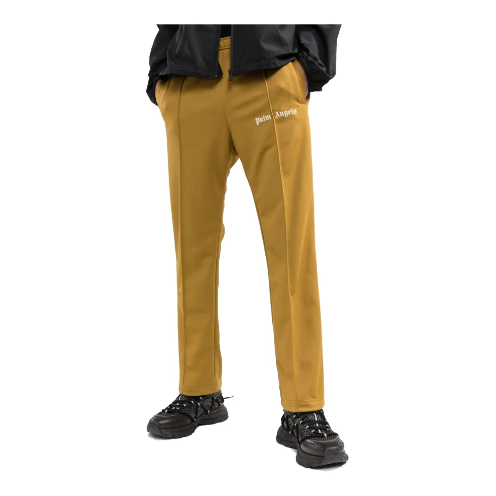Palm Angels Trousers Yellow Heren