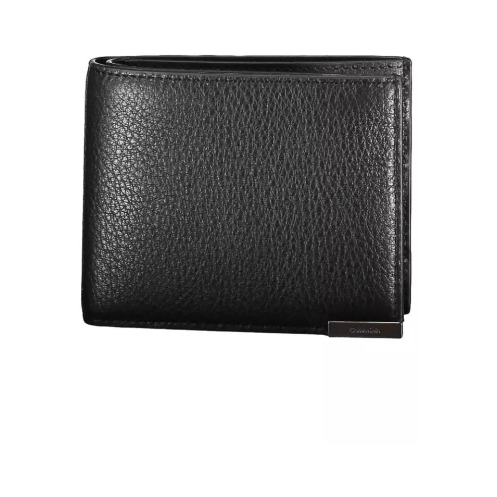 Calvin Klein Men's Black Wallets & Cardholders, One Size, Leather Wallet