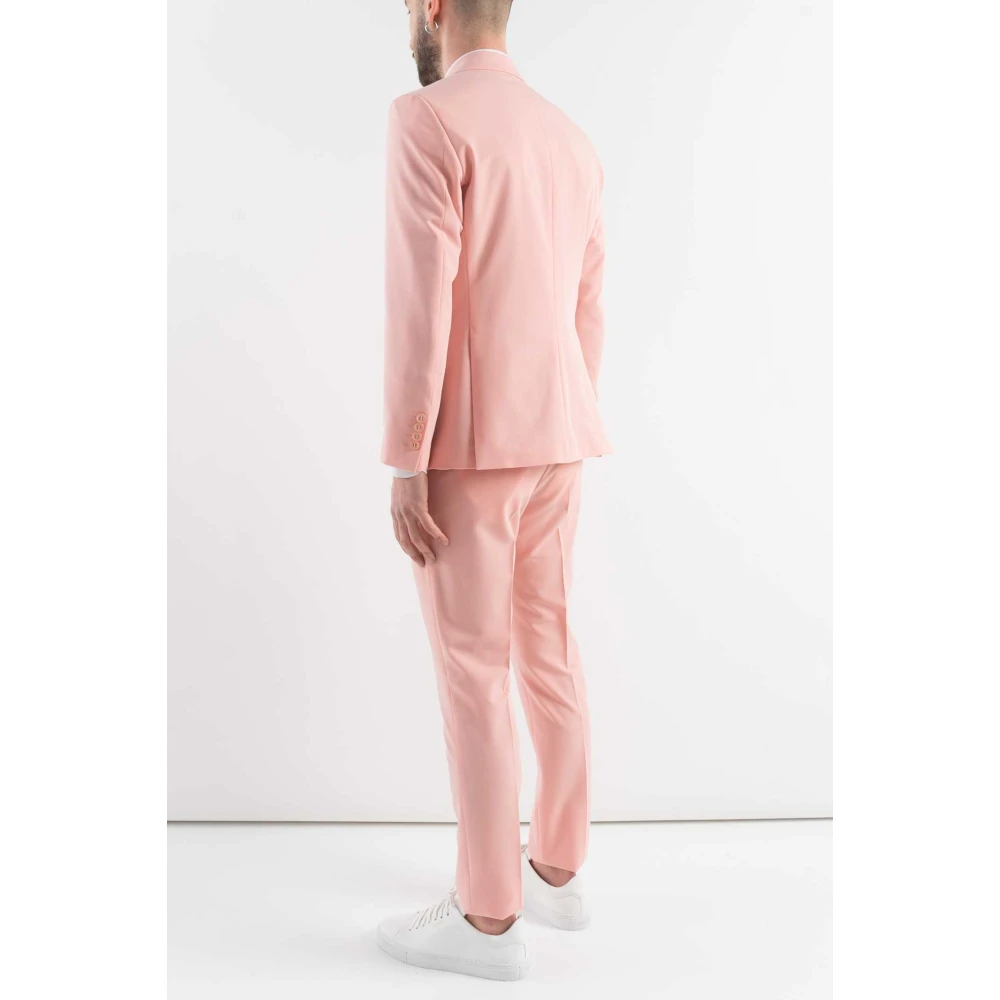 Corsinelabedoli Dubbelrijige pakken Abito Pink Heren