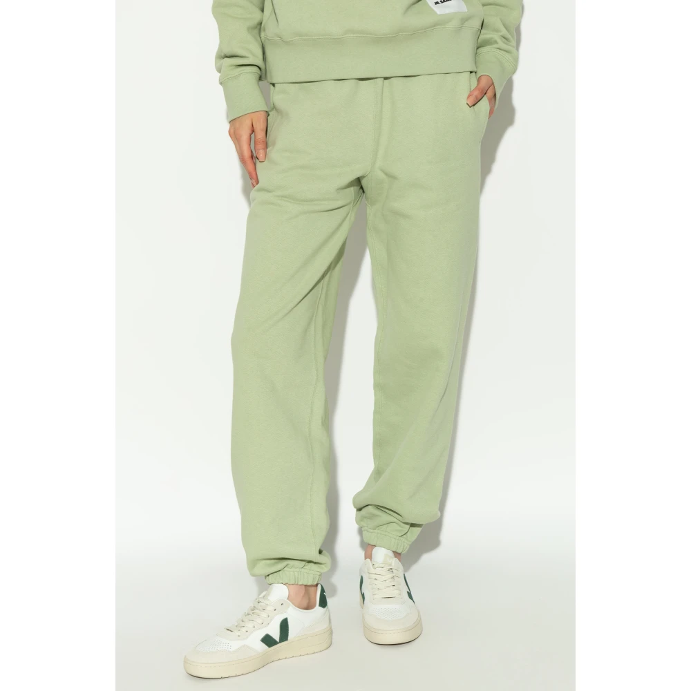 Jil Sander Sweatpants met logo Green Dames