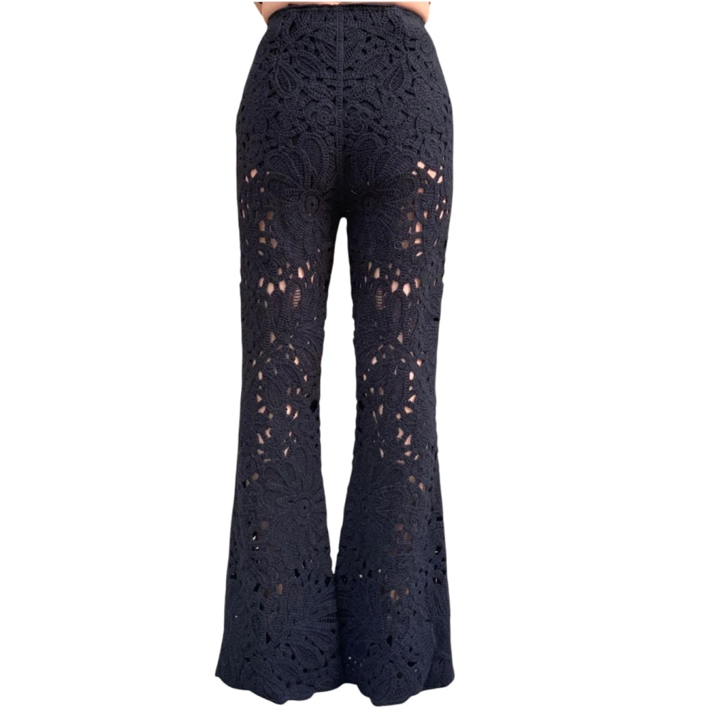 Emma&Gaia Wide Trousers Black Dames