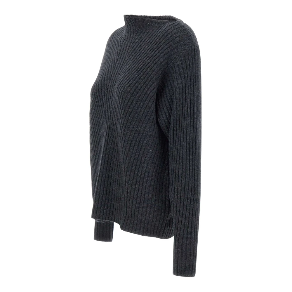 Remain Birger Christensen Merino Wol Boxy Sweater Grijs Gray Dames