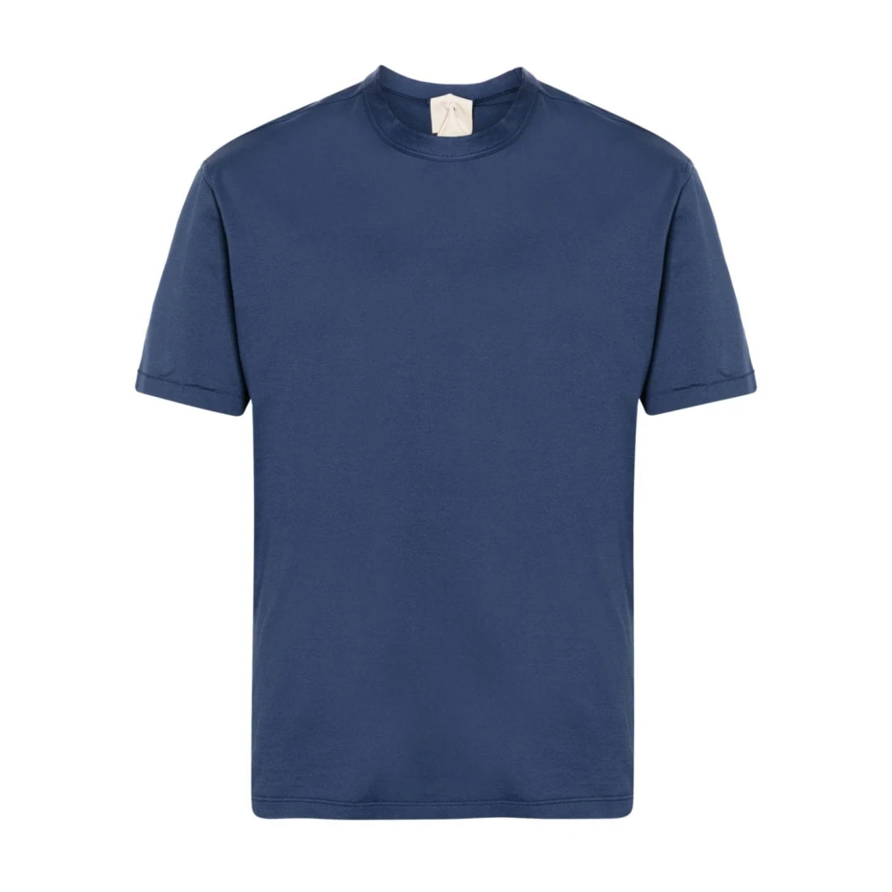 Ten C Blauw Katoen Half-Sleeved Regular Fit T-Shirt Blue Heren