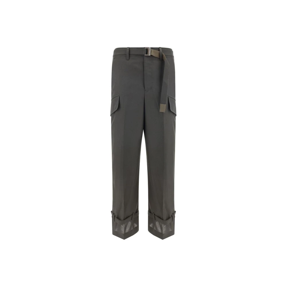 Sacai Verstelbare broek met meerdere zakken Green Heren