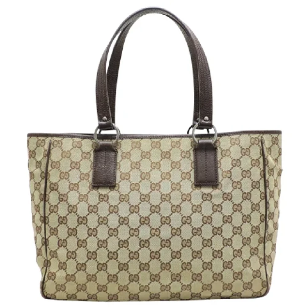 Gucci Vintage Pre-owned Canvas totes Beige Dames