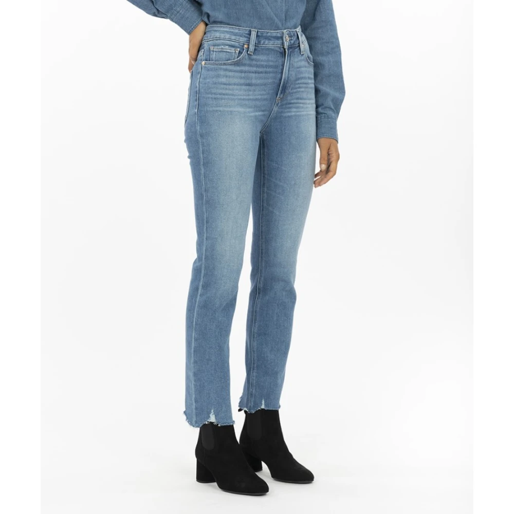 Paige High-rise Slim-fit Jeans Blue Dames