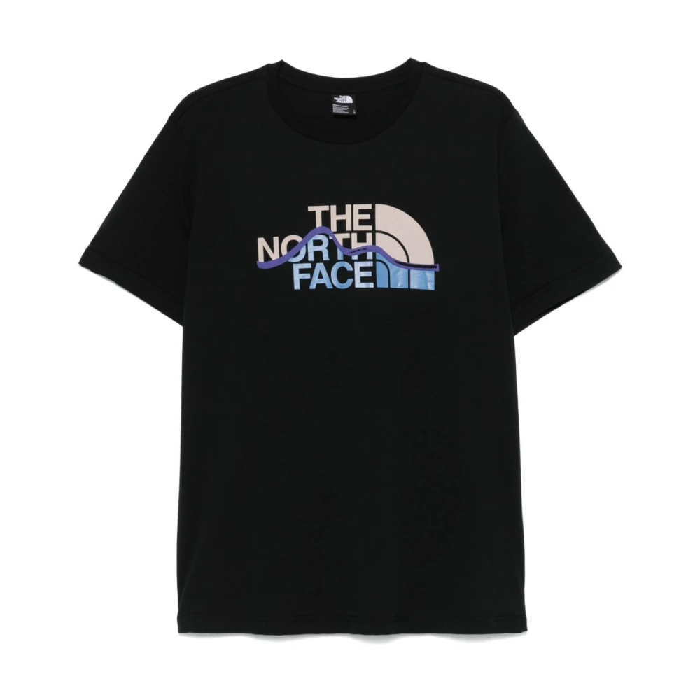 The North Face Zwart Logo Print Crew Neck T-shirt Black Heren