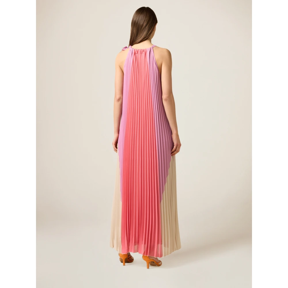 Oltre Kleur-Blok Geplooid Jurk Multicolor Dames