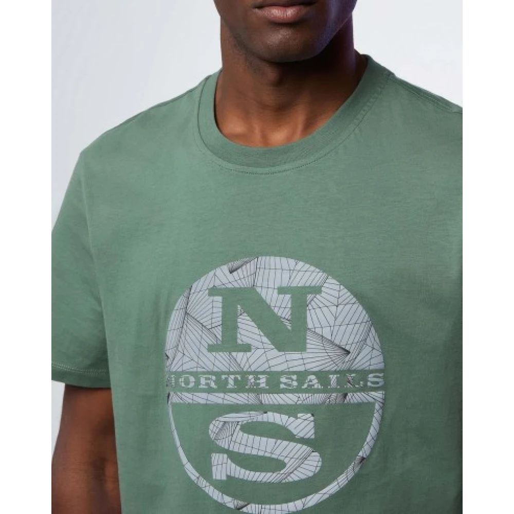 North Sails Heren T-shirt van biologisch en gerecycled katoen Green Heren