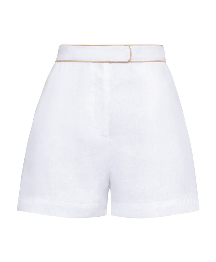 shorts-en-lin-blanc-regular-fit
