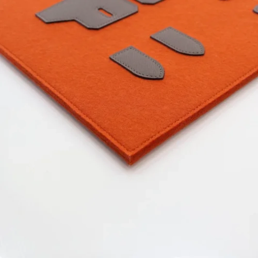 Hermès Vintage Pre-owned Leather clutches Orange Dames