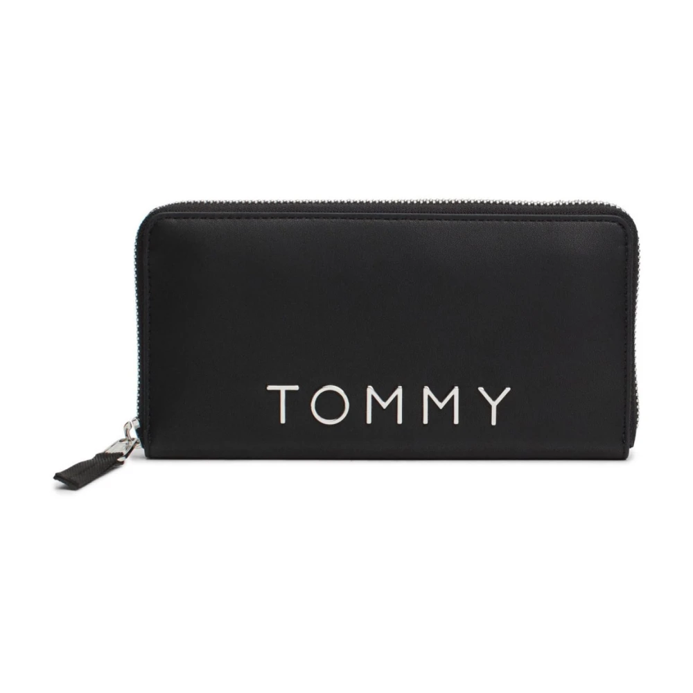 Tommy Jeans City Bold Logo Portemonnee PU Leer Black Dames