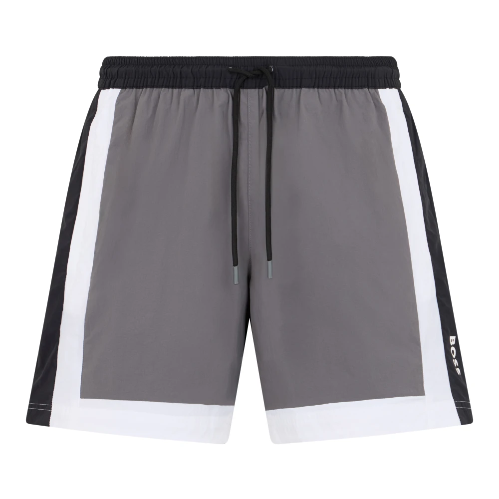 Hugo Men's Gray Beachwear, S, Remy Swim Shorts