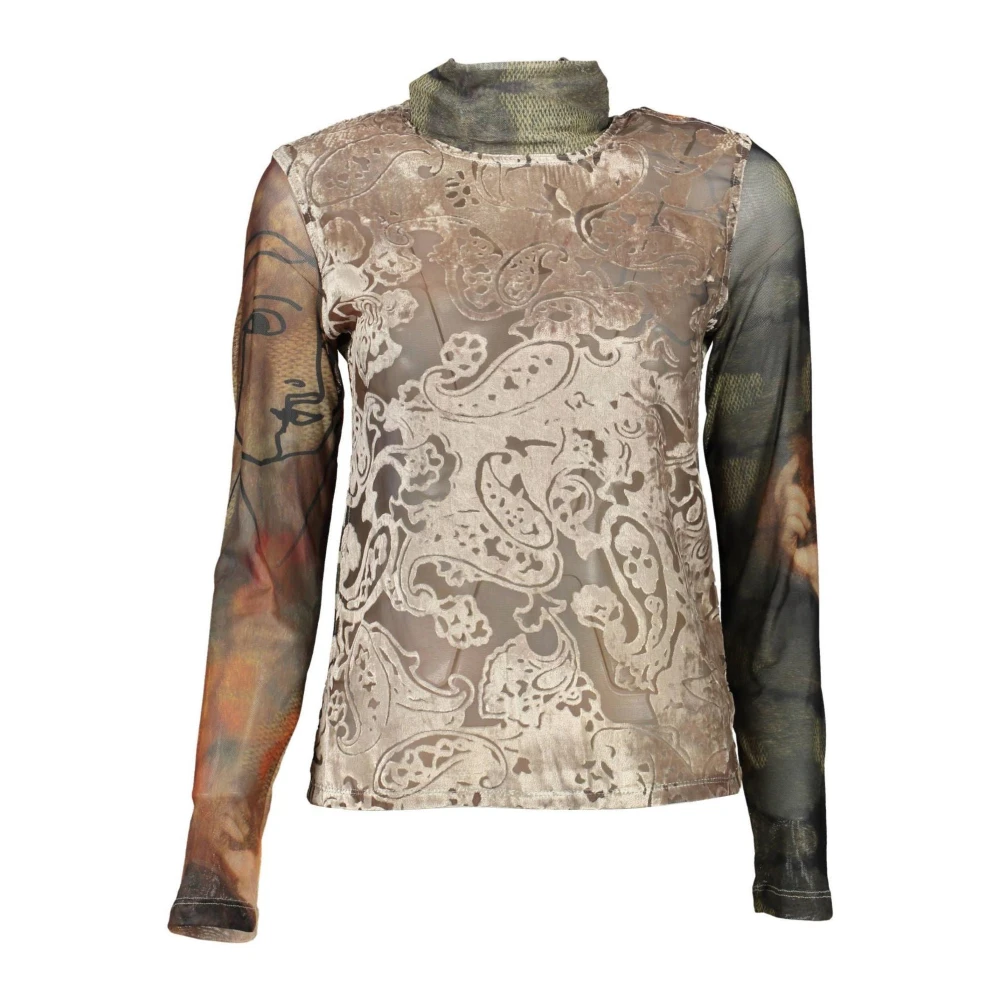 Desigual Stijlvol Groen Polyester Sweater Vrouwen White Dames