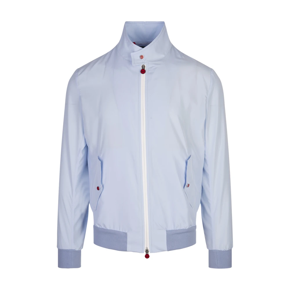 Kiton Blauw Polyester Stijlvol Shirt Blue Heren