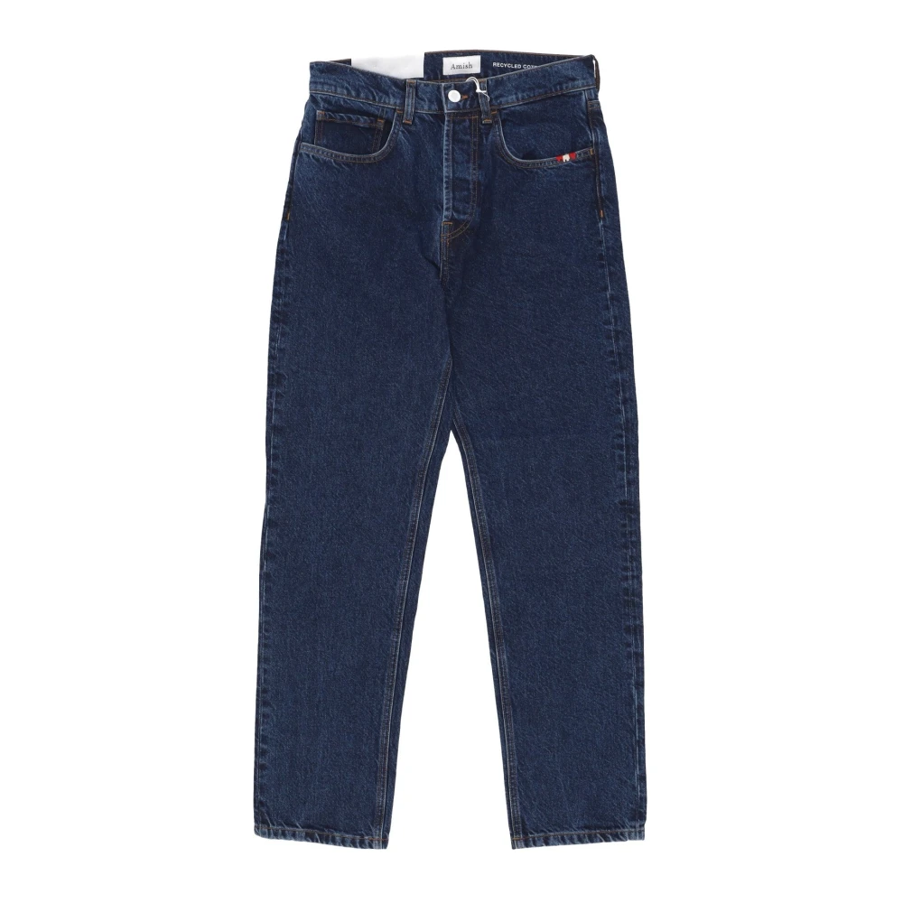 Amish Lichte Steen Straight Denim Jeans Blue Heren