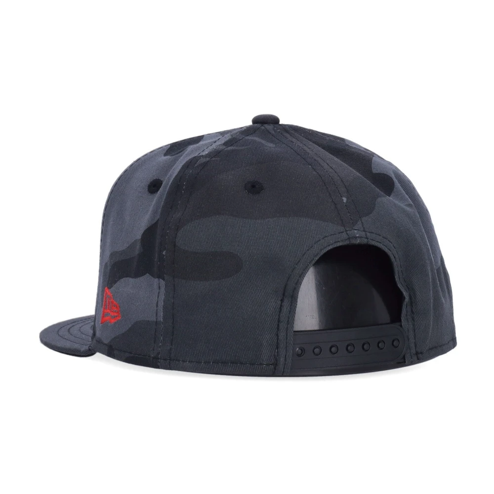 new era Chicago Bulls Camo Platte Klep Pet Black Heren