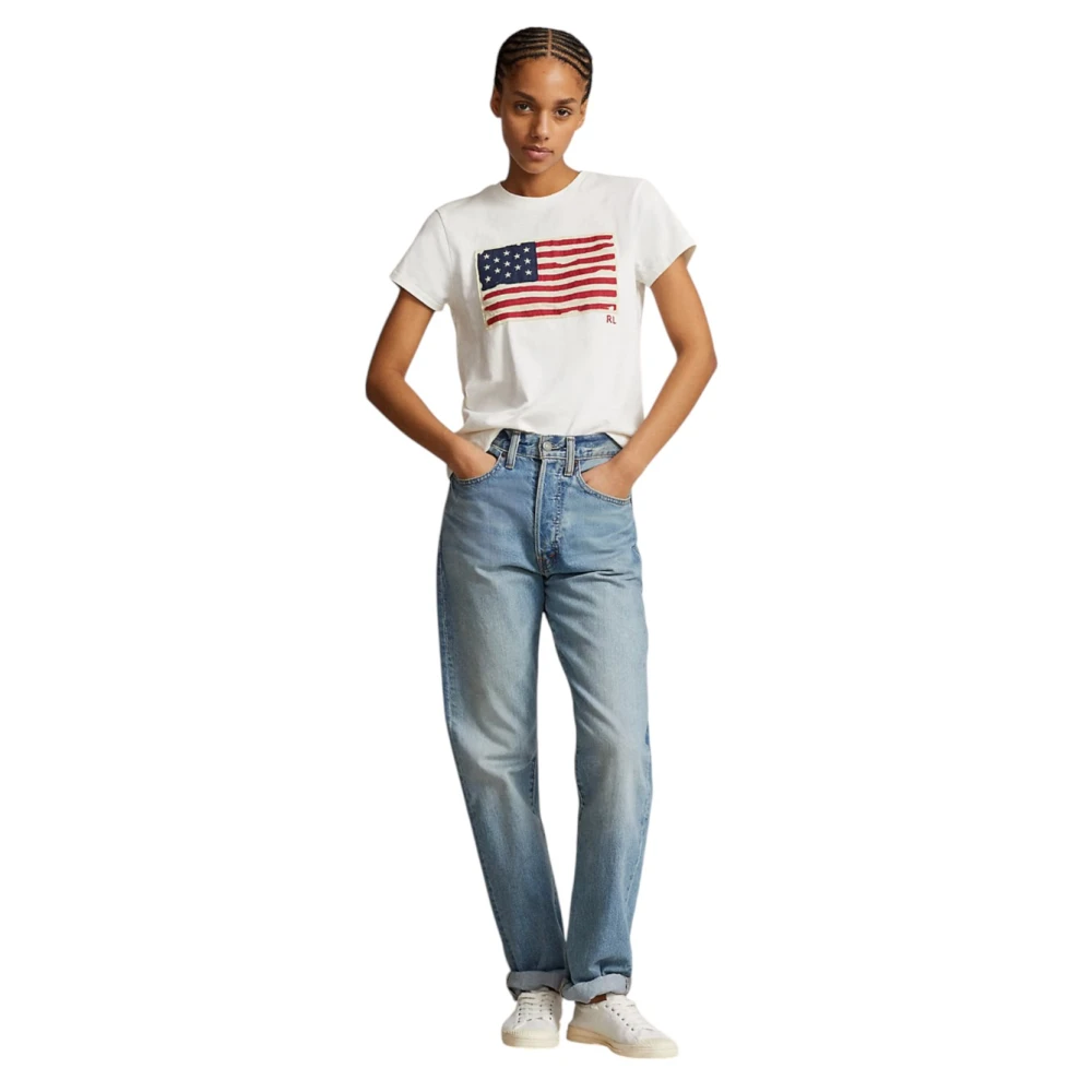 Polo Ralph Lauren Pu katoen Klassiek T-shirt White Dames