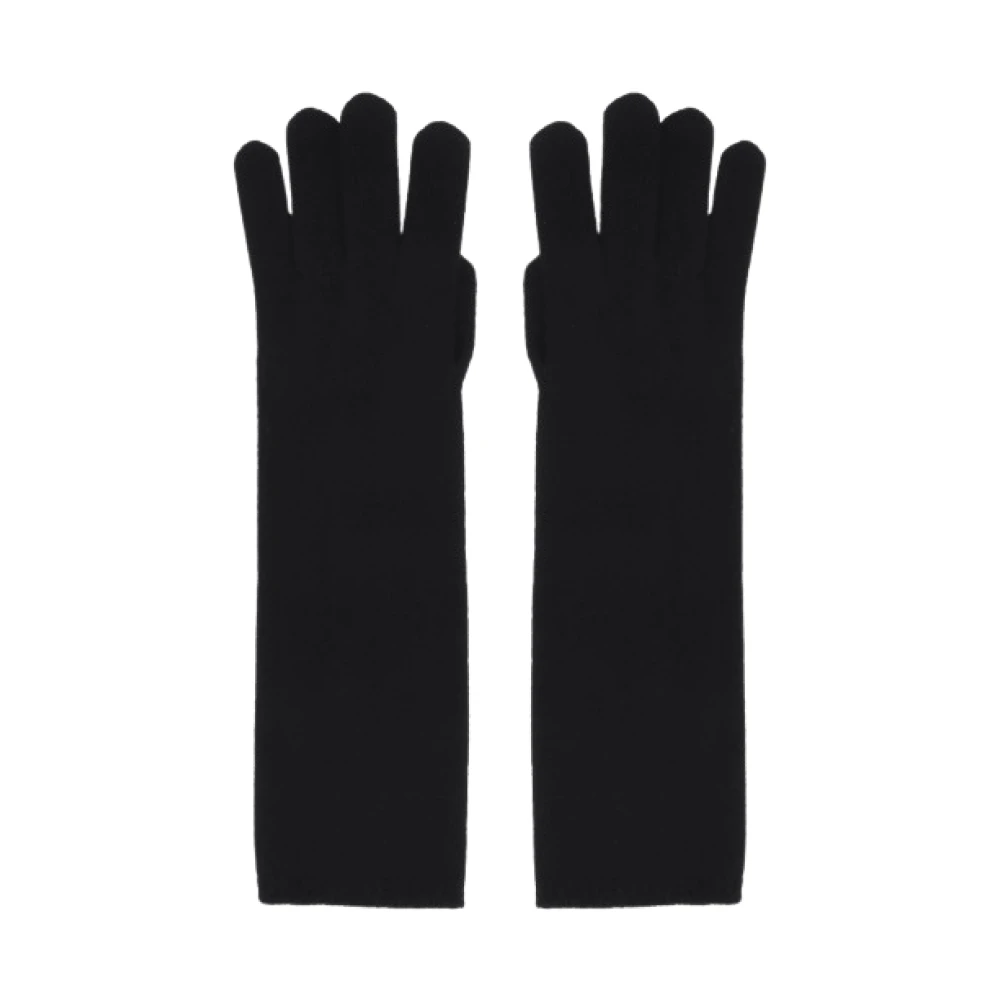 Max Mara Kasjmier Zwarte Handschoenen Alaggio Stijl Black Dames