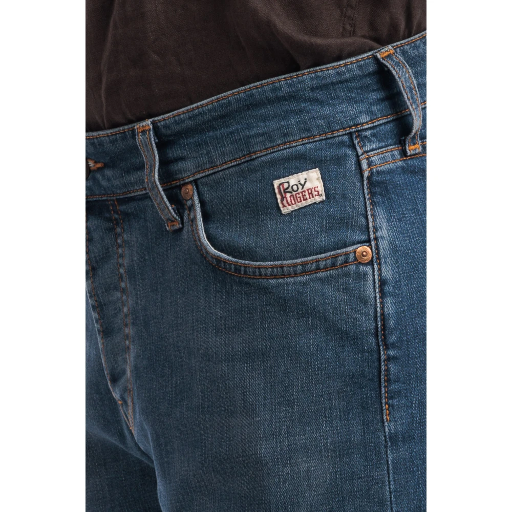 Roy Roger's Denim Stretch Jeans Weared Style Blue Heren
