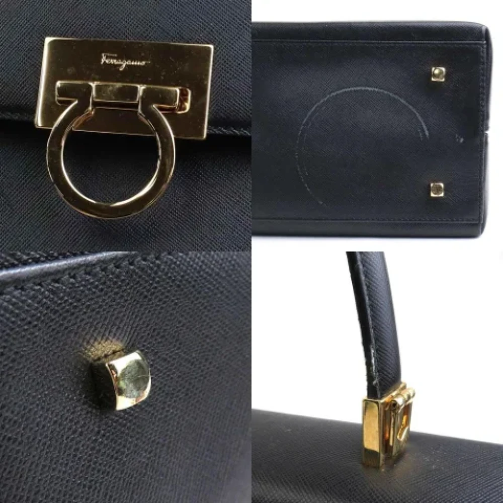 Salvatore Ferragamo Pre-owned Leather handbags Black Dames