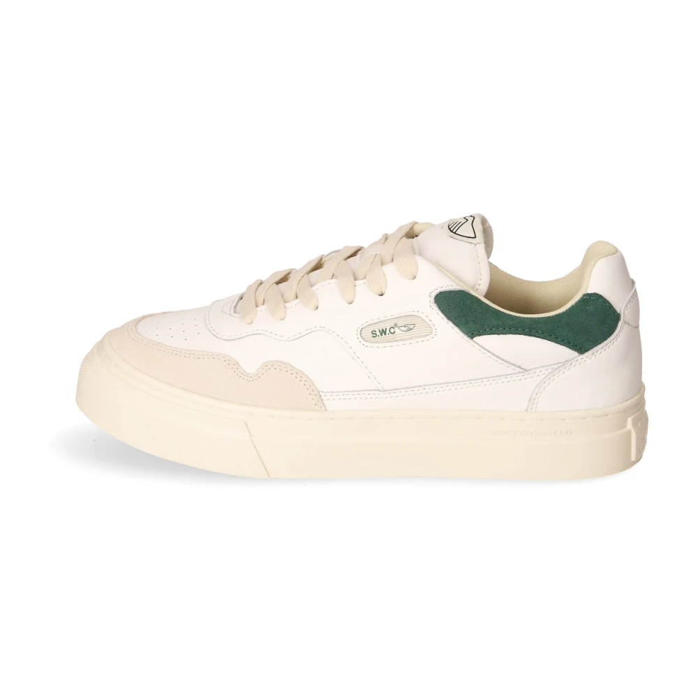 S.w.c. Stepney Workers Club Läder Sneaker med Cupsole Konstruktion White, Herr