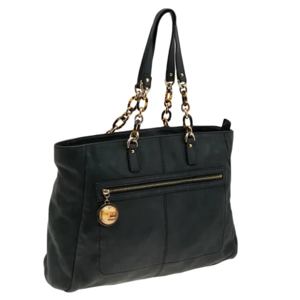 Fendi Vintage Pre-owned Leather totes Black Dames