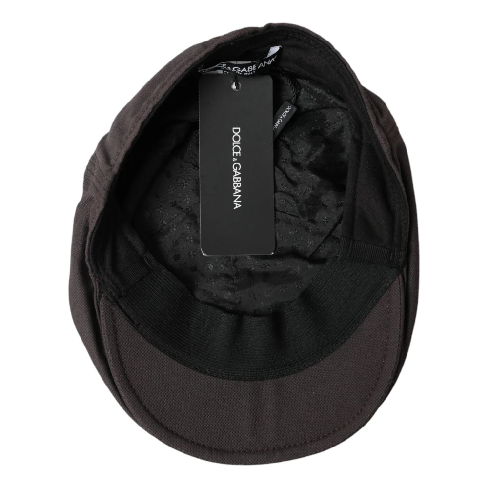 Dolce & Gabbana Bruine Nylon Newsboy Cap Brown Heren