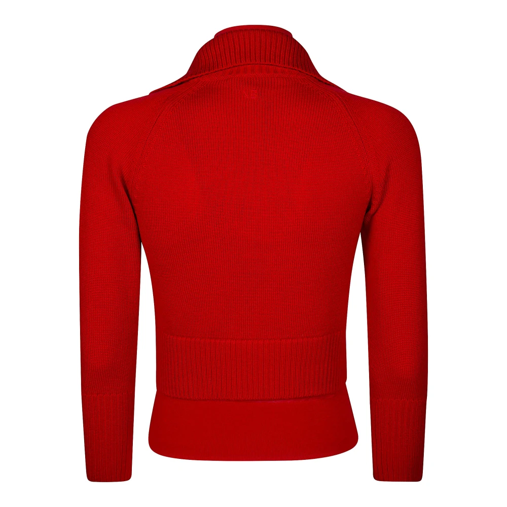 Victoria Beckham Dubbelgebreide Top Red Dames
