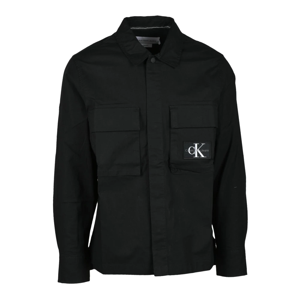 Calvin Klein Jeans Katoen Elastaan Shirt Black Heren