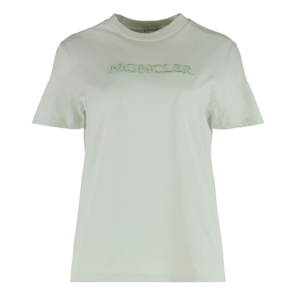 Moncler Women's Green Crew Neck Short Sleeve T-Shirt, T-Shirts, M, Tops