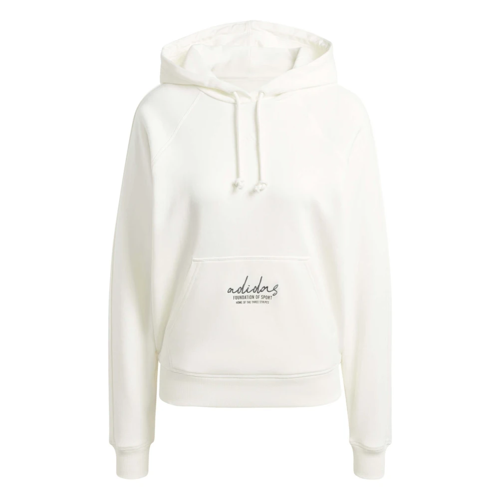 Adidas Handtekening Grafische Hoodie Beige Dames