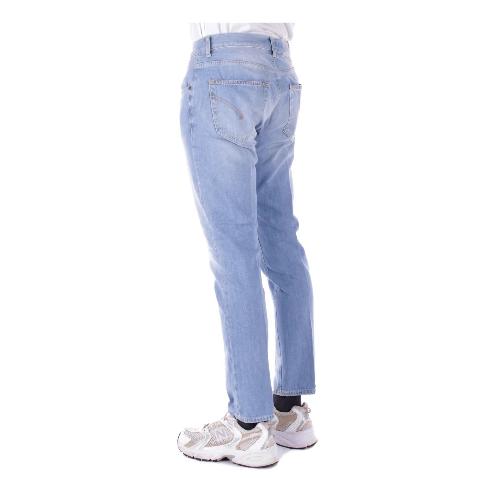 Dondup Blauwe Slim Fit Jeans met Logo Blue Heren