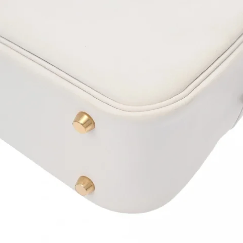 Hermès Vintage Pre-owned Leather handbags White Dames