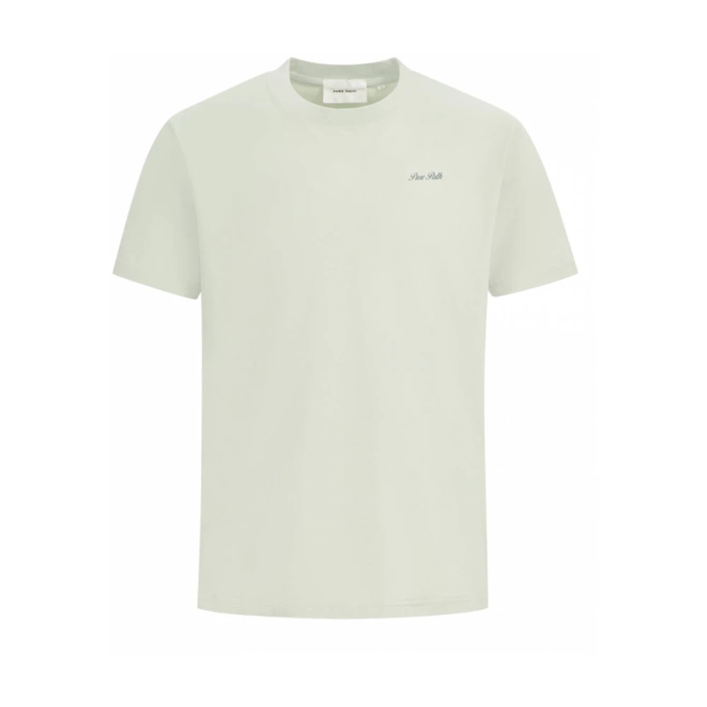 Pure Path Ronde hals SS T-shirt Loose Fit Green Heren