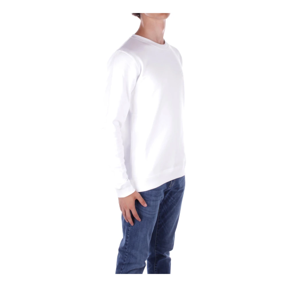 Dondup Witte Logo Zij Sweater White Heren