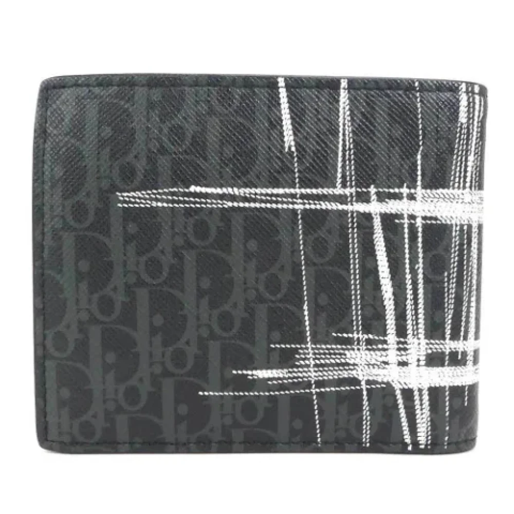 Dior Vintage Pre-owned Leather wallets Black Heren