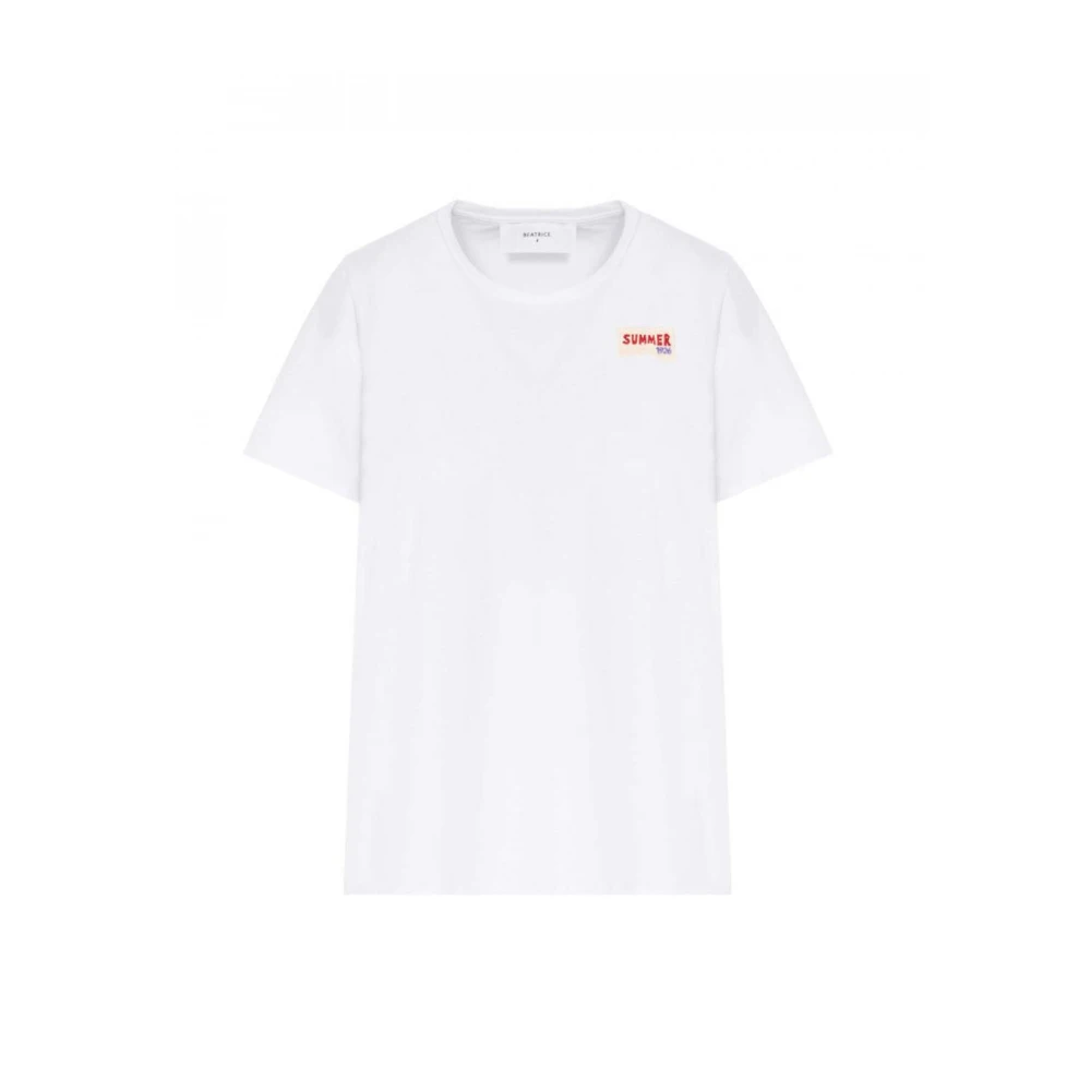 Beatrice .b Biologisch katoenen T-shirt met Patch White Dames