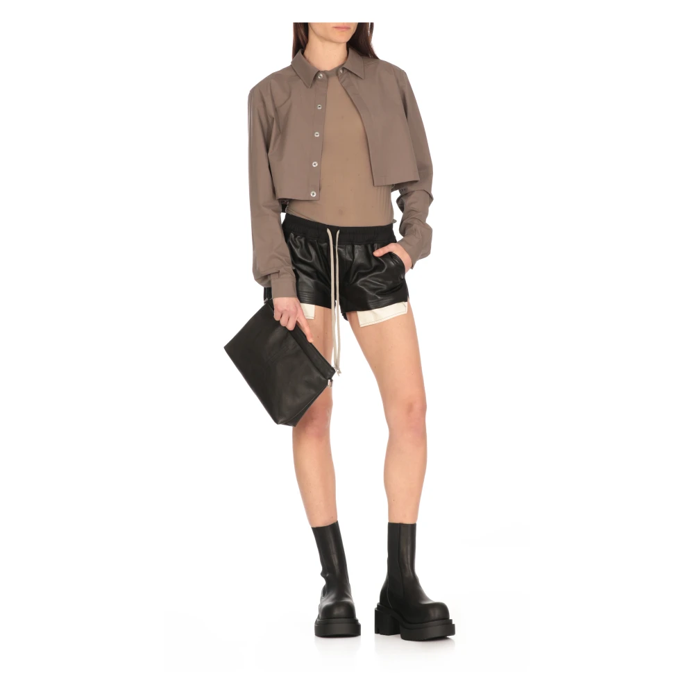 Rick Owens Groen Katoenen Shirt met Kraag Green Dames
