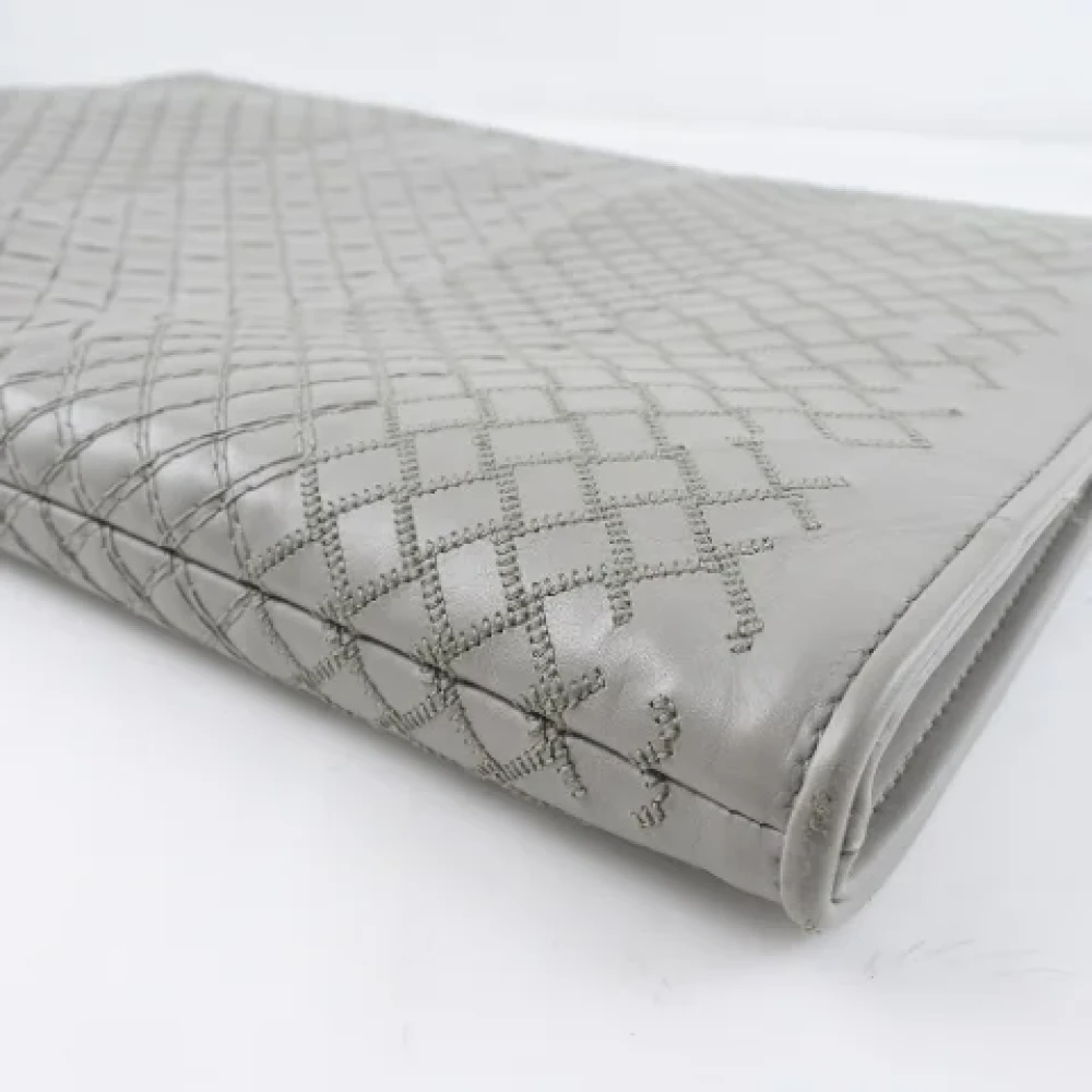 Bottega Veneta Vintage Pre-owned Leather clutches Gray Heren