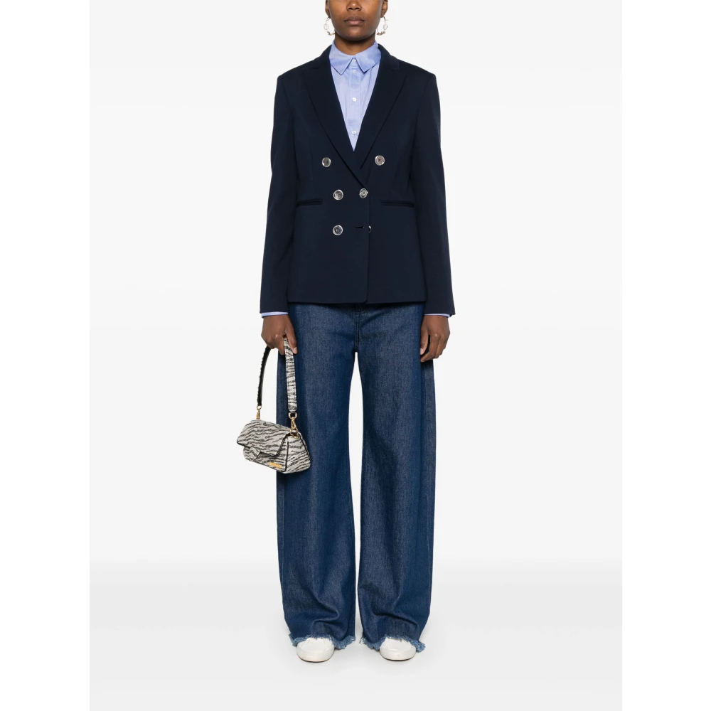pinko Blauwe Eclipse Totale Jas Blue Dames