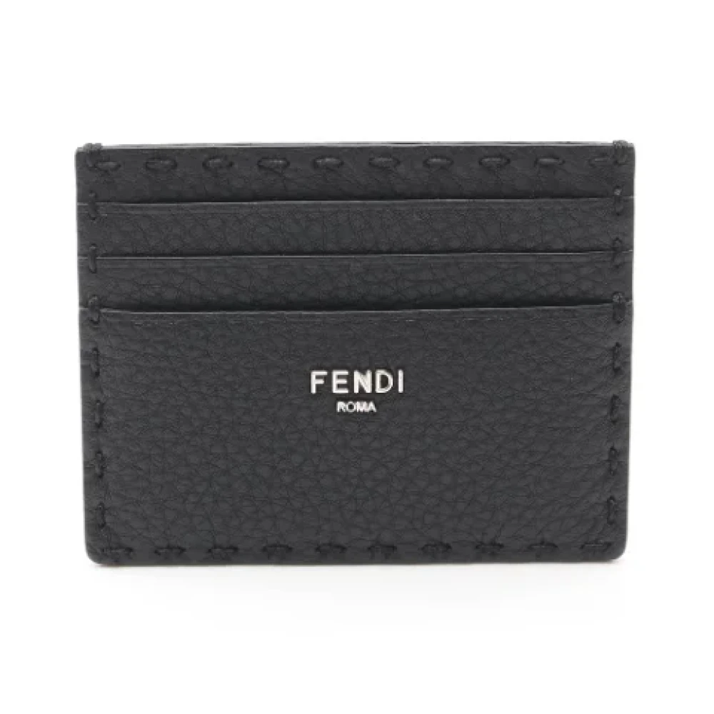 Fendi Vintage Pre-owned Leather wallets Black Dames