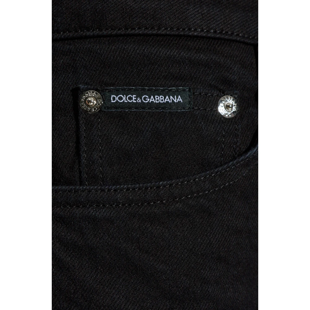 Dolce & Gabbana Jeans met logo Black Dames