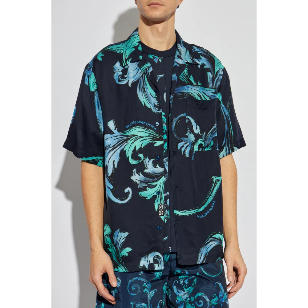Versace Jeans Couture Kortemouwenshirt Blue Heren