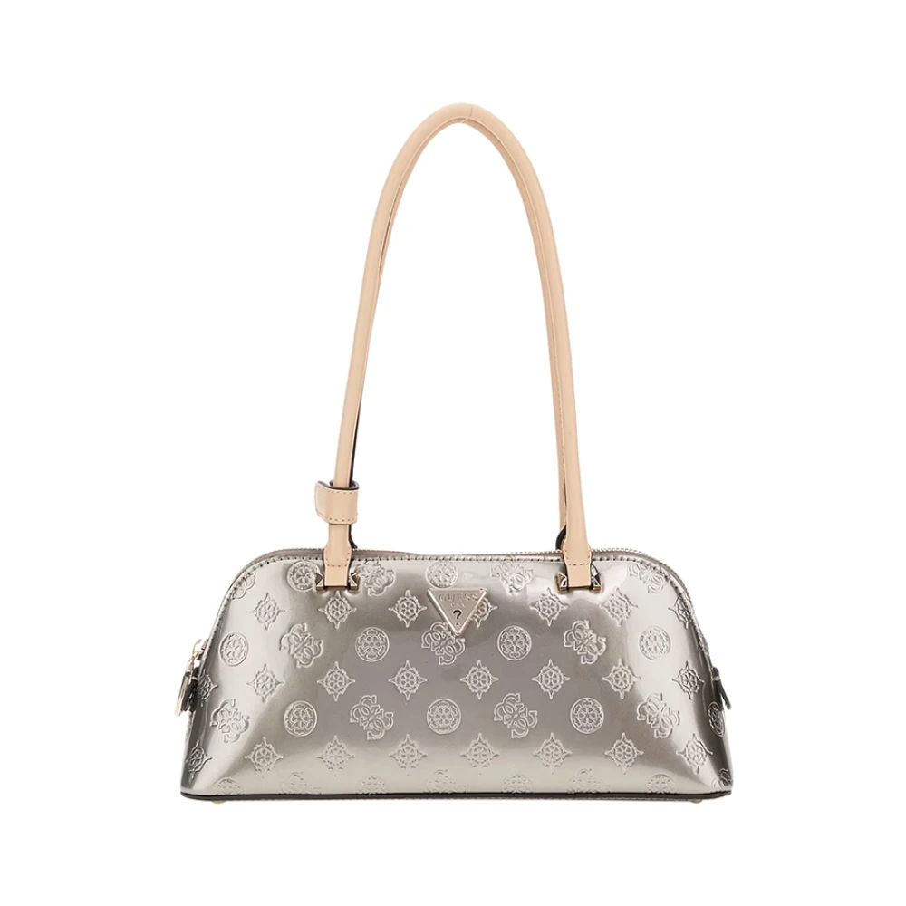 Guess Zilver Reflecterende Handtas Elegant Ontwerp Gray Dames
