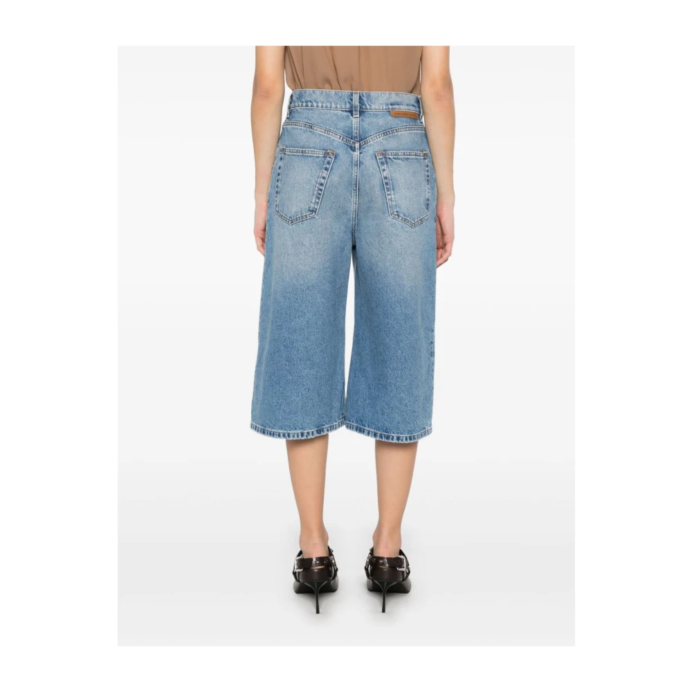 Stella Mccartney Heldere Blauwe Denim Shorts Blue Dames