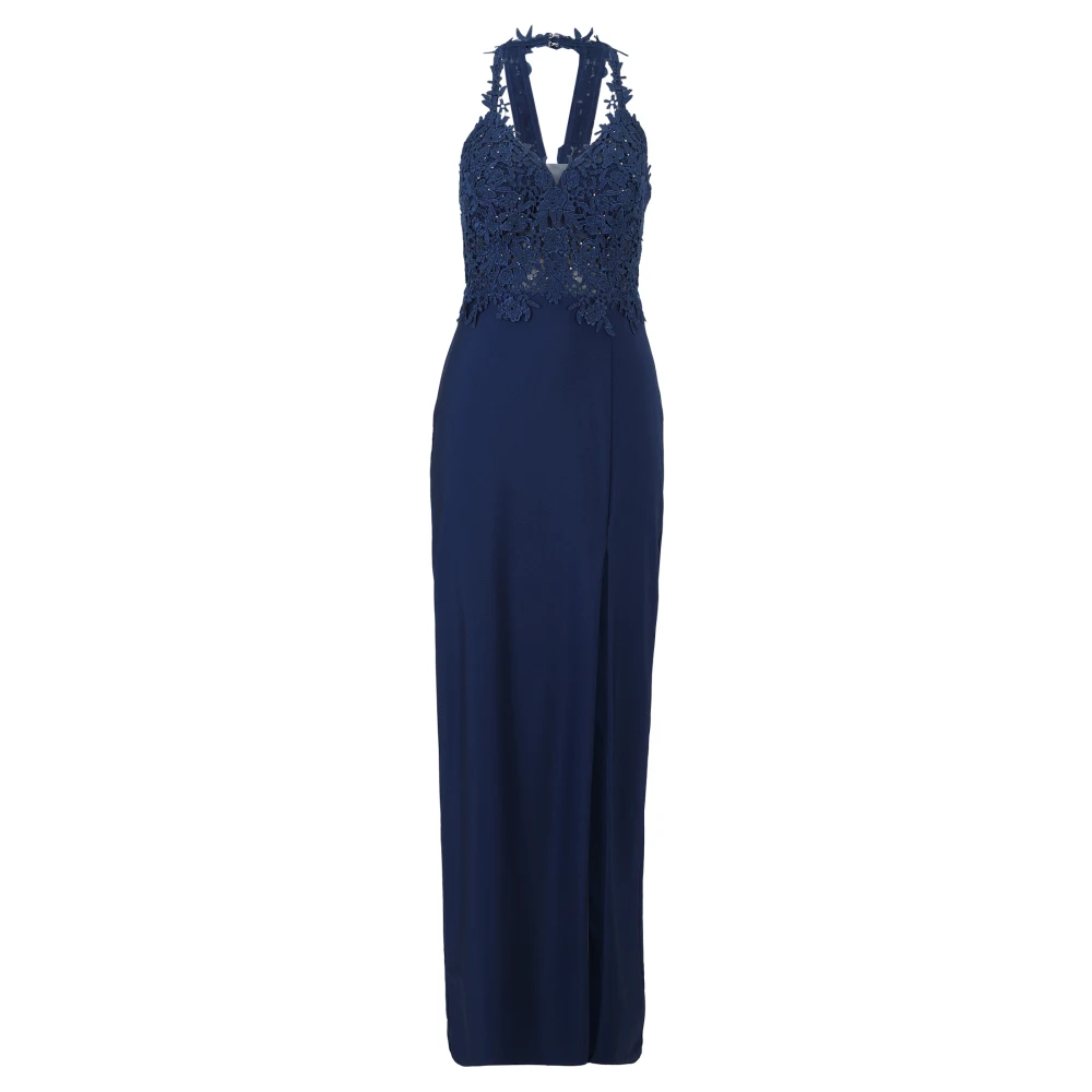 Vera Mont Avondjurk met Strass en Split Blue Dames