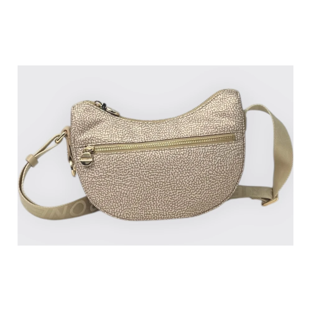 Borbonese Luna Mini Tas in Stijlvol Ontwerp Beige Dames