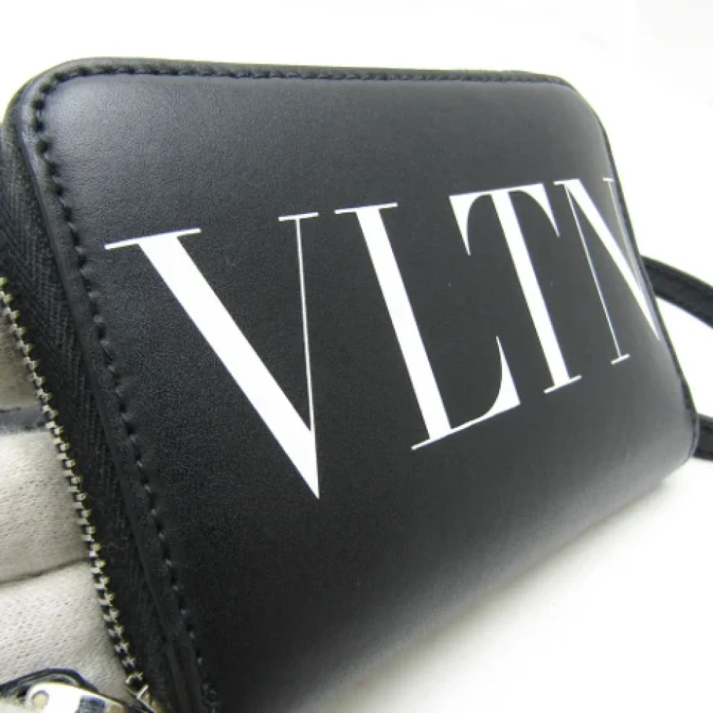 Valentino Vintage Pre-owned Leather wallets Black Dames