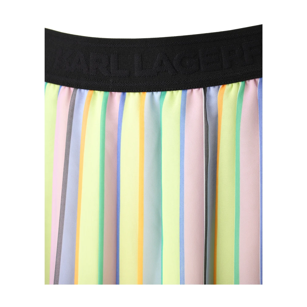 Karl Lagerfeld Multicolor Gestreepte Geplooide Rok Multicolor Dames